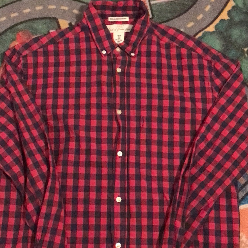 Red and dark blue flannel